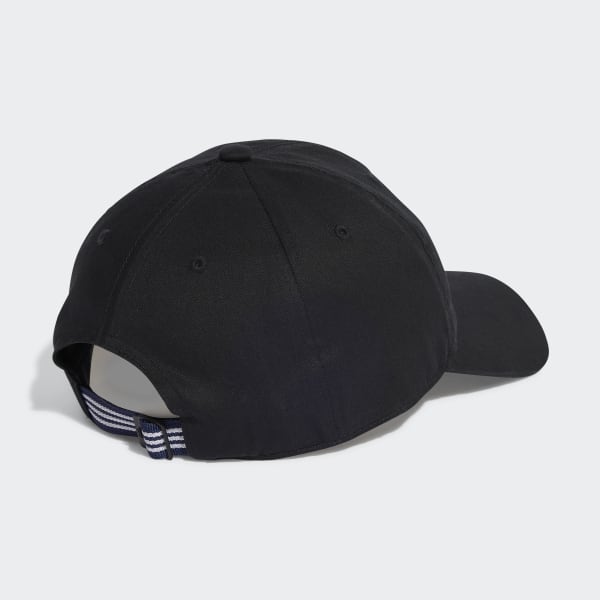 Black 3-Stripes Baseball Cap
