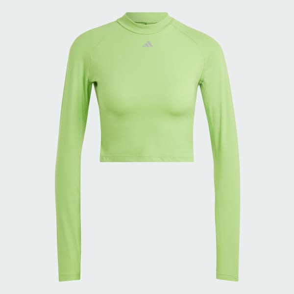 Verde Camiseta manga larga HIIT HEAT.RDY Crop