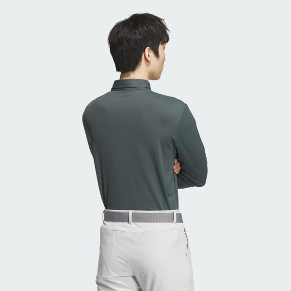 Grey Long Sleeve AEROREADY Polo Shirt