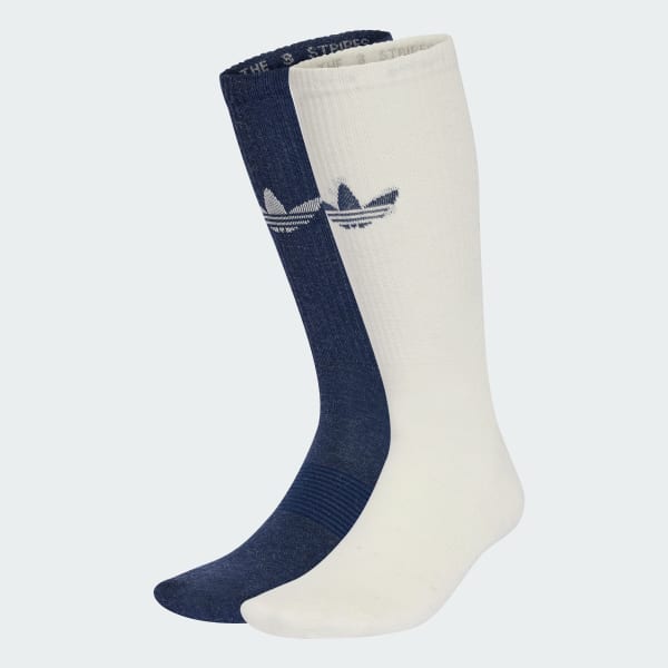 Hvid Trefoil Premium Crew sokker, 2 par