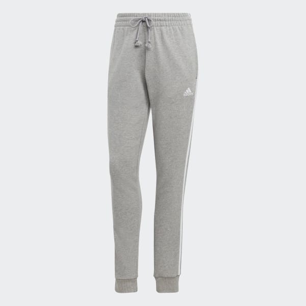 Adidas Pants Essentials 3 Franjas French Terry Punos Ajustados Lifestyle