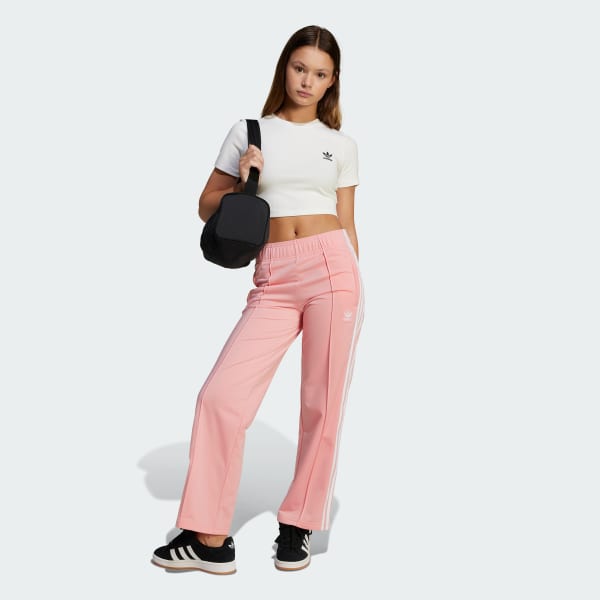 Rozowy Spodnie Adicolor Wide Kids