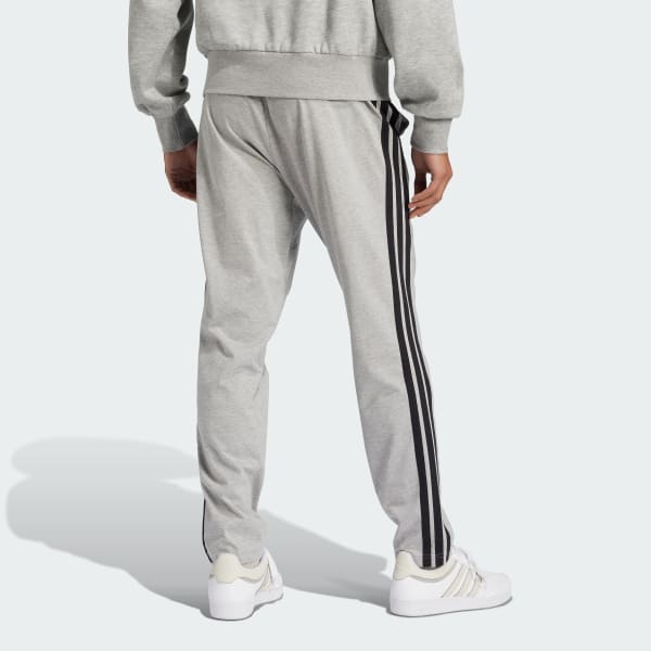 Grey Essentials 3-Stripes Single Jersey Pants