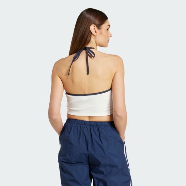 White Towel Halter-Neck Top