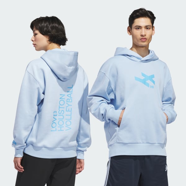 adidas LOVB Houston Graphics Hoodie - Blue | Free Shipping with