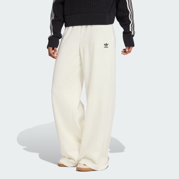 Blanco Pants de acanalado ancho Essentials Winterized