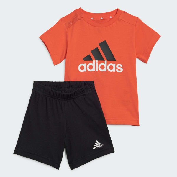 Orange adidas discount short set