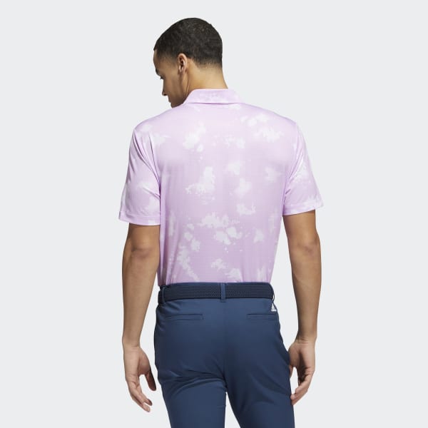 Purple Splatter-Print Golf Polo Shirt