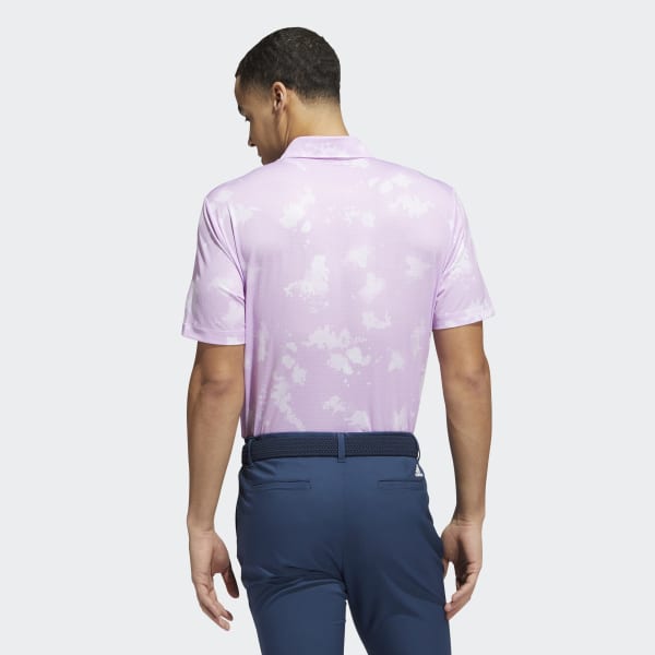 Paars Splatter-Print Poloshirt H9375
