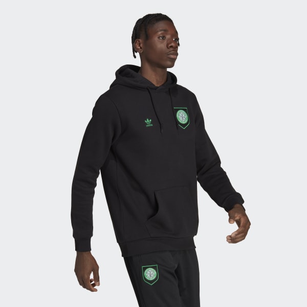 Svart Celtic FC Essentials Trefoil Hettegenser BUT01
