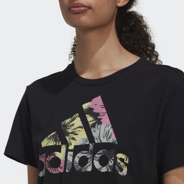 Camiseta Adidas Allover Print Tee - Bege/Preto