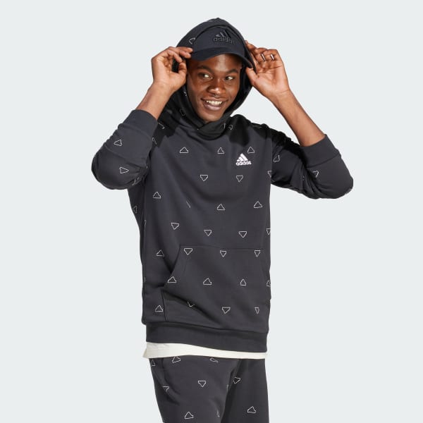 Negro Buzo con Capucha Seasonal Essentials Monogram