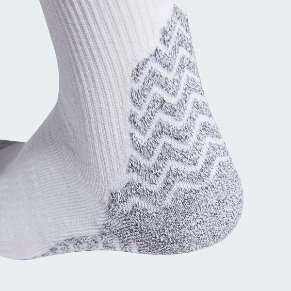 Hvit adidas Football GRIP Knitted Crew Cushioned Performance Sokker