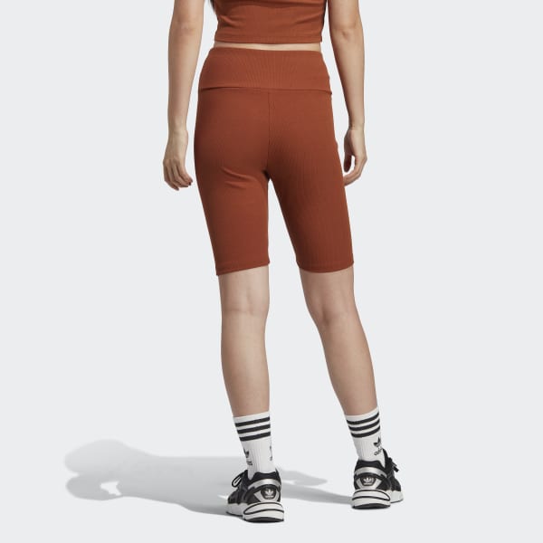 adidas Adicolor Rib Shorts - Red | Women's Lifestyle | adidas US