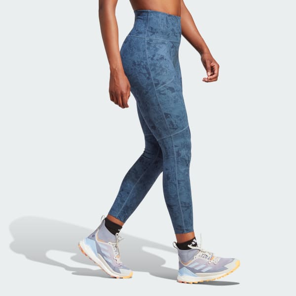 adidas TERREX Multi Allover Print Leggings - Blue, Women's Hiking