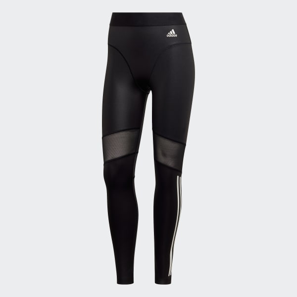 Leggings 7/8 essentials 3-stripes, cintura subida preto Adidas Performance