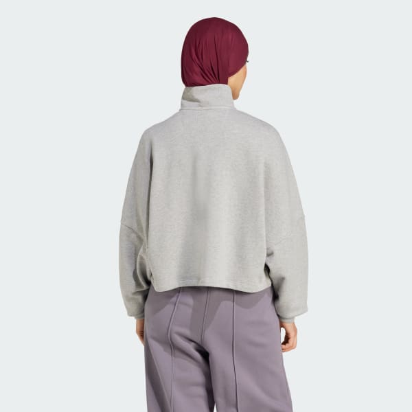 Grigio Felpa Essentials French Terry 1/2 Zip