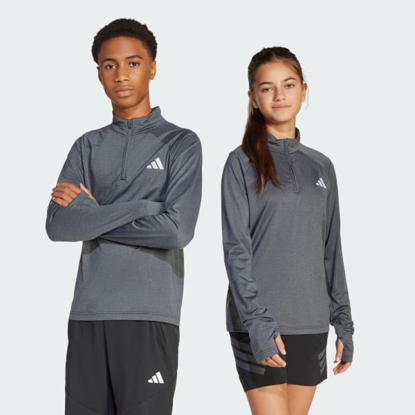 Sort All Sports Favorite 1/4-Zip langærmet T-shirt