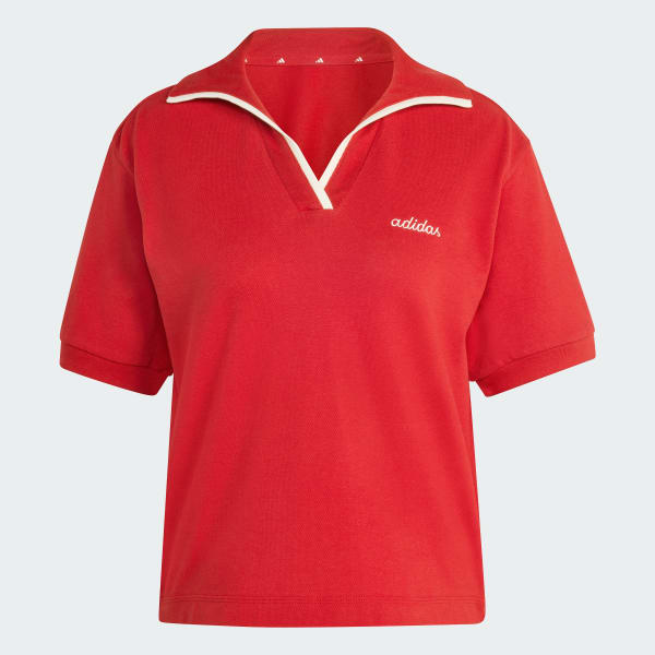 Granate Polo con cuello Graphic Seasonal Essentials Colorpop bordado