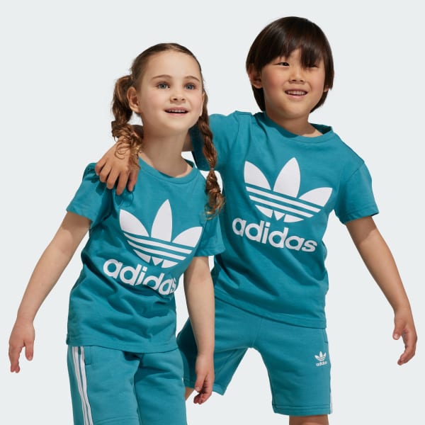 Turquoise Adicolor Trefoil Tee