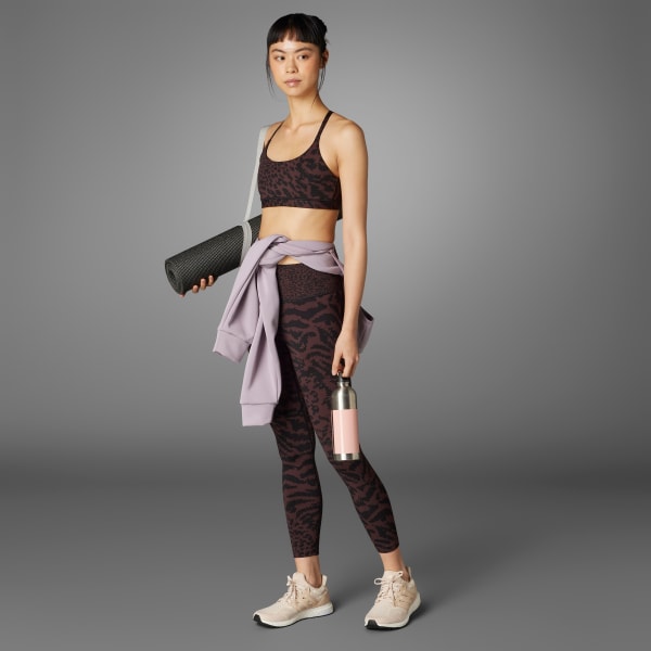 zwart All Me Light-Support Allover Print Beha