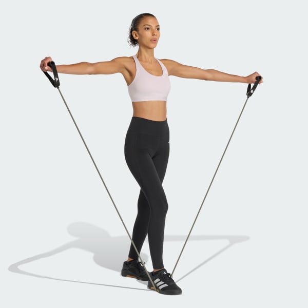 Purpura Top Deportivo Optime Essentials Workout de Soporte Medio