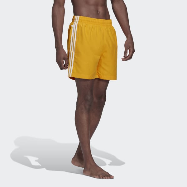 Yellow Adicolor Classics 3-Stripes Swim Shorts