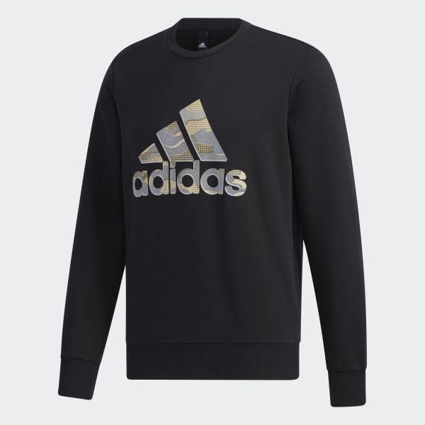 adidas Must Haves Graphic Badge of Sport Sweatshirt Black adidas New Zealand