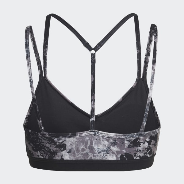 Czerń Yoga Essentials Studio Light-Support Allover Print Bra TG117
