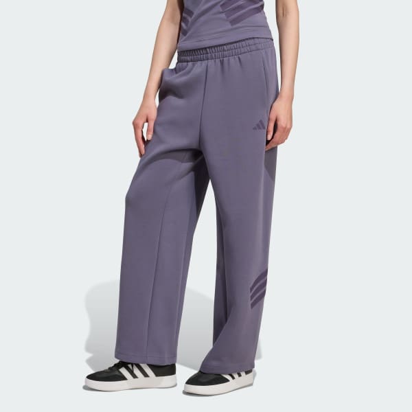 Roxo Calça Barras Abertas Future Icons Três Listras