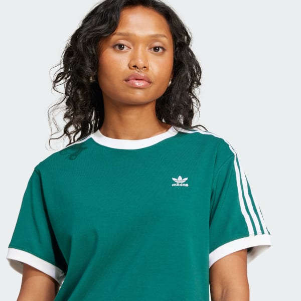 adidas 3-Stripes T-Shirt Green adidas UK