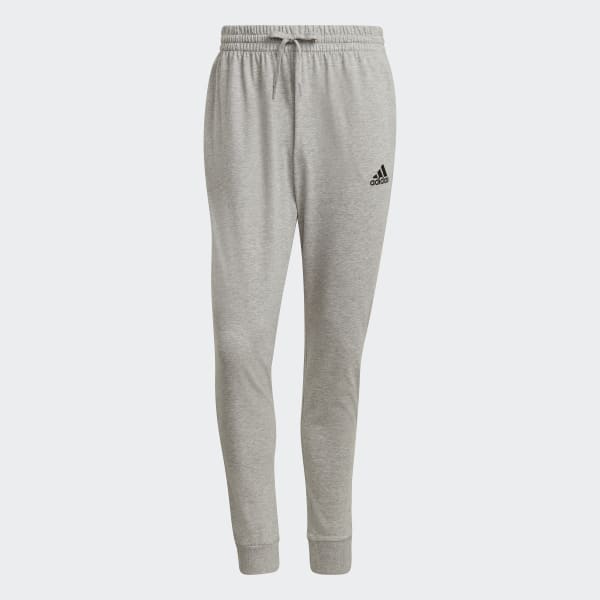 Grey ESSENTIALS SINGLE JERSEY TAPERED CUFF Joggers