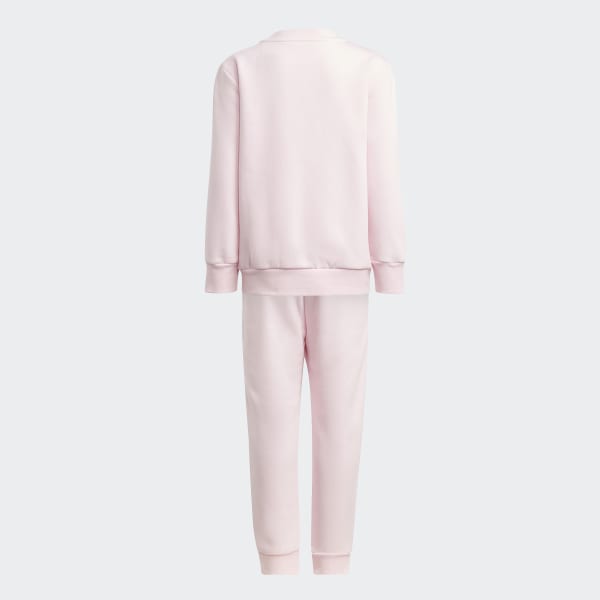 Rosado Conjunto Polerón con Capucha Adicolor Cuello Redondo