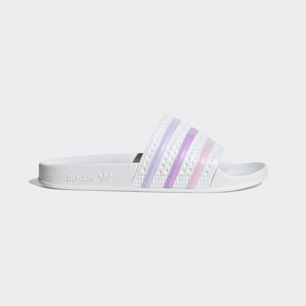 White adilette slides Clearance