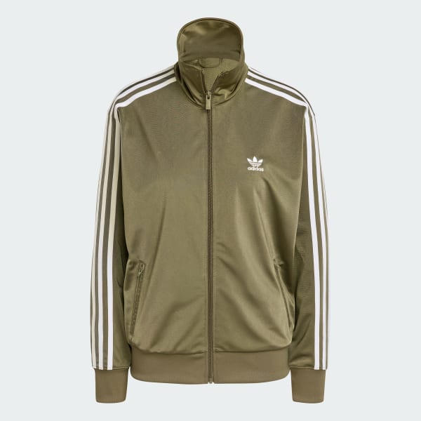 Adidas olive green track jacket discount