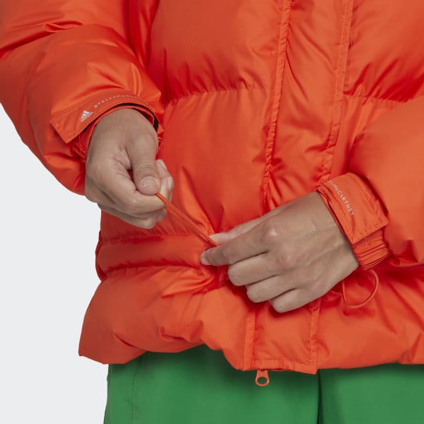 Orange adidas by Stella McCartney Mid-Length Padded Winter Jacket UG014