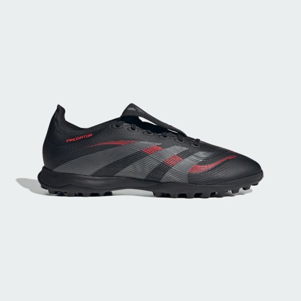 Negro Zapatos Predator League Lengüeta Plegable Pasto Sintético