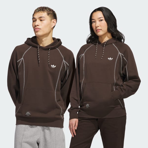 アディダス シュムーフォイル フェザーウェイト パーカー（ジェンダーニュートラル）/ Shmoofoil Featherweight Hoodie  (Gender Neutral) - ブラウン | アディダス ジャパン