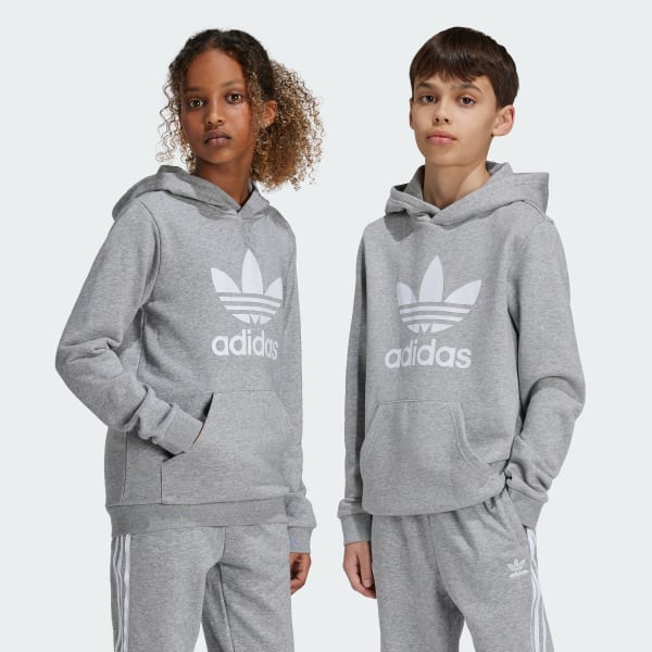 adidas Trefoil Hoodie Kids Grey Free Shipping with adiClub adidas US