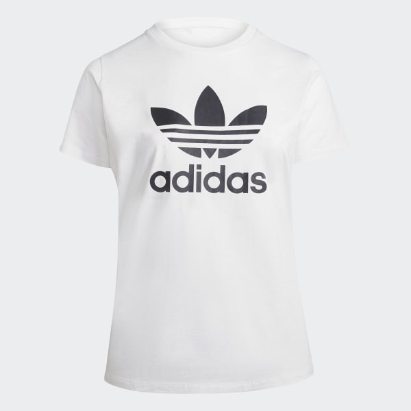 Blanc T-shirt Adicolor Classics Trefoil (Grandes tailles) 28241