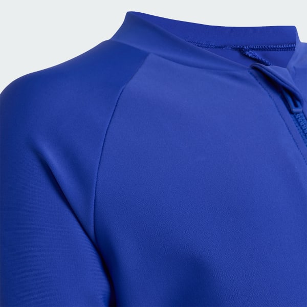 Blue LONG SLEEVES ZIP RASHGUARD KIDS
