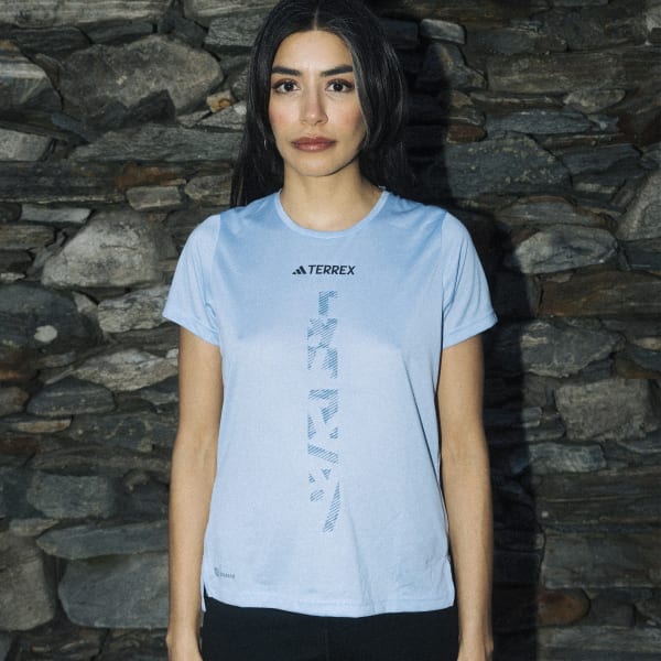 Blue Terrex Agravic Trail Running Tee