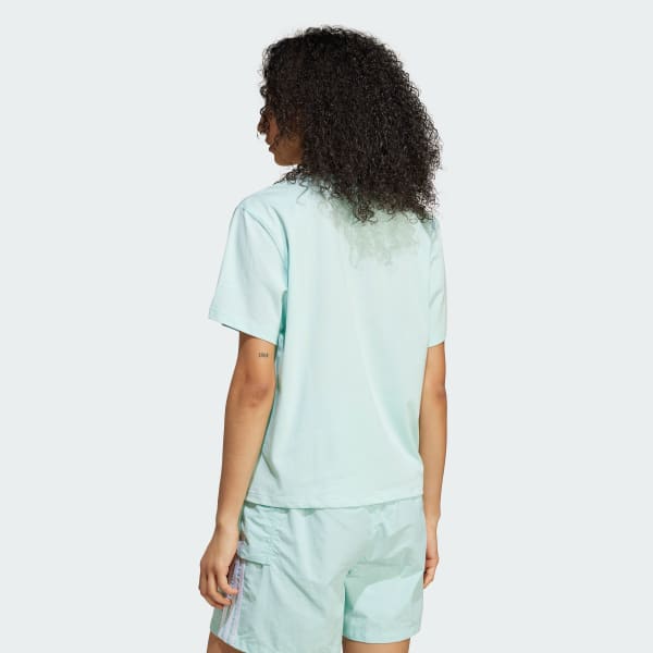 Turquoise Adicolor Trefoil Boxy Tee