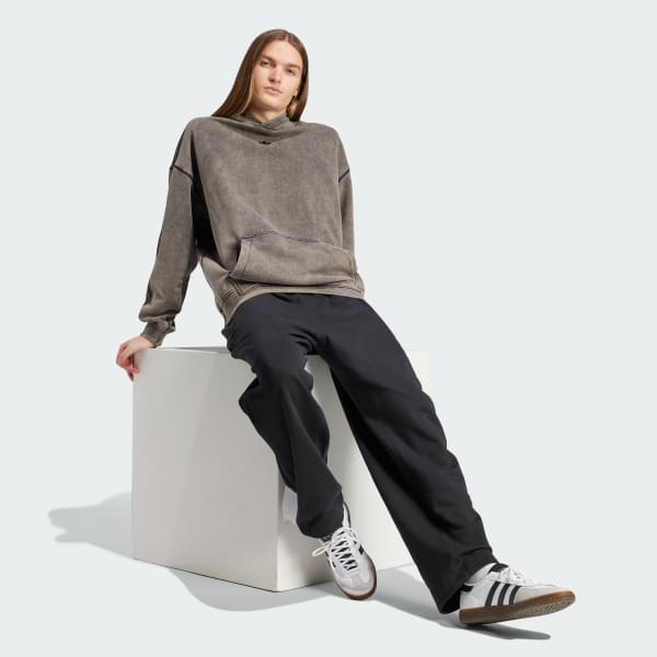 zwart Premium Essentials Retro Washed Hoodie