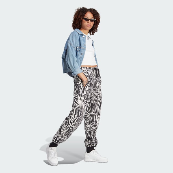 adidas Allover Zebra Animal US adidas | Print White Joggers - | Women\'s Essentials Lifestyle