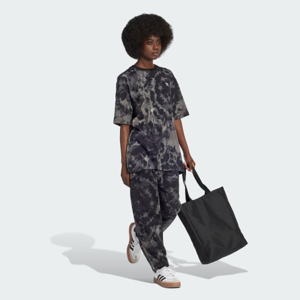 Đen Áo Thun Oversize Tie-Dye