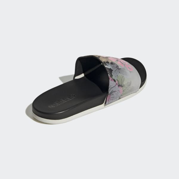 Grey and white adidas slides sales