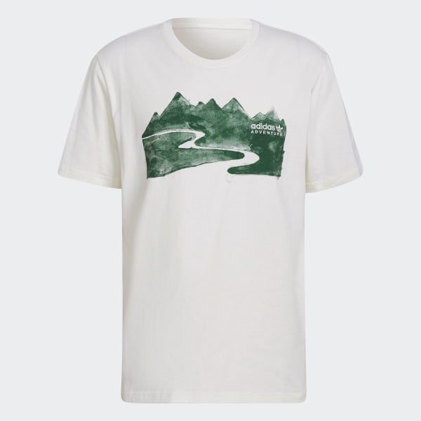 Branco Camiseta adidas Adventure Mountain Ink CH009
