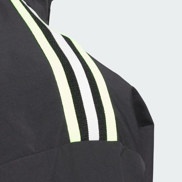 Adidas black and white striped jacket deals