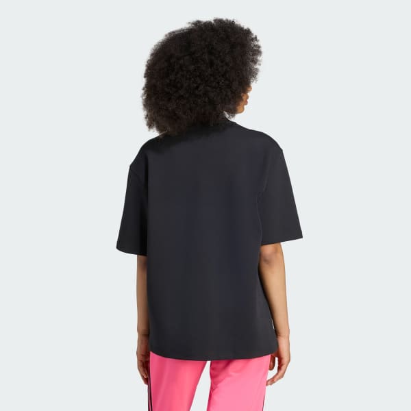 Black ADICOLOR SPACER OVERSIZED TREFOIL TEE
